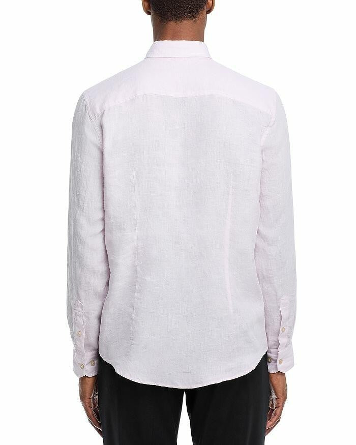 The Men's Store Yarn-Dyed Standard Fit Linen Shirt MSRP $108