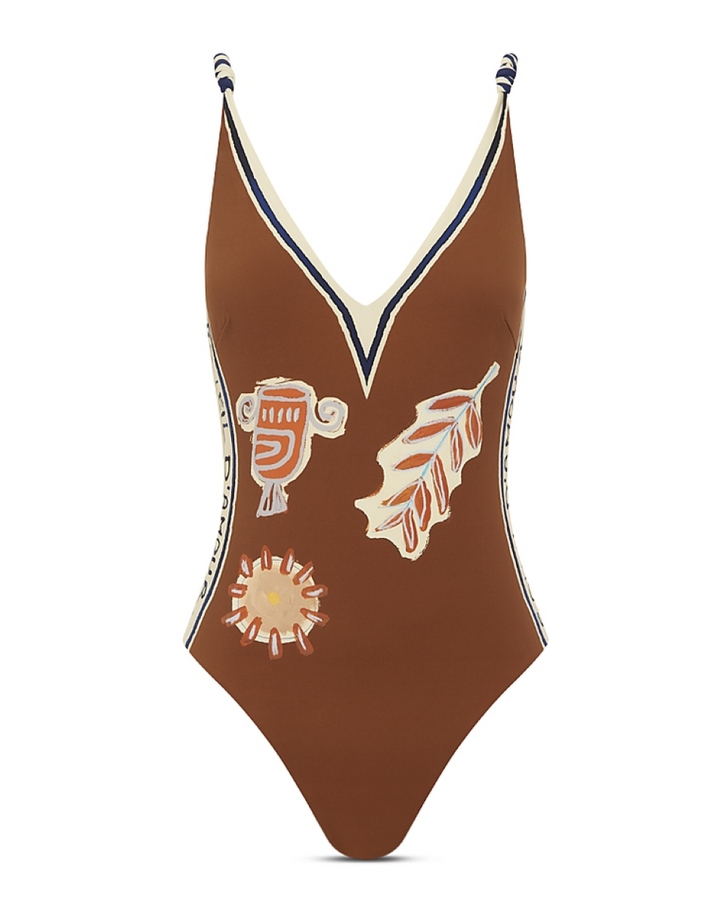 Alémais Soleil D'amour V Neck Swimsuit MSRP $270