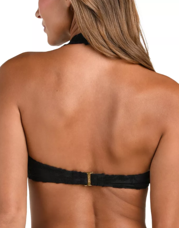L'AGENCE Sally Ornate Terry Bandeau Bra Bikini Top MSRP $190