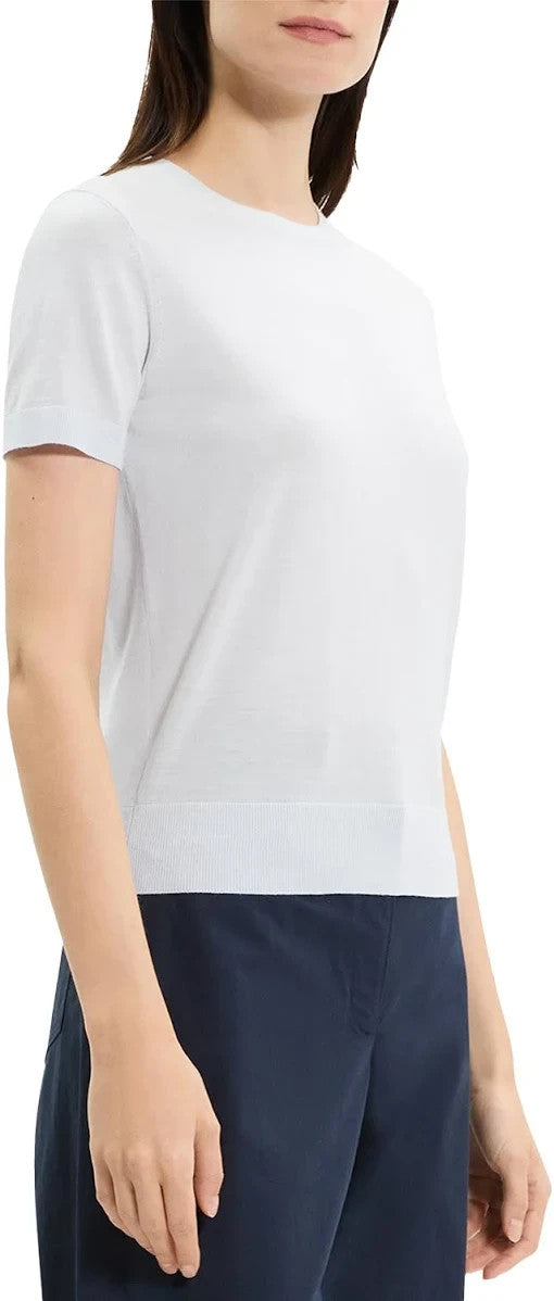 Theory Lightweight Wool Short Sleeve Top MSRP $215