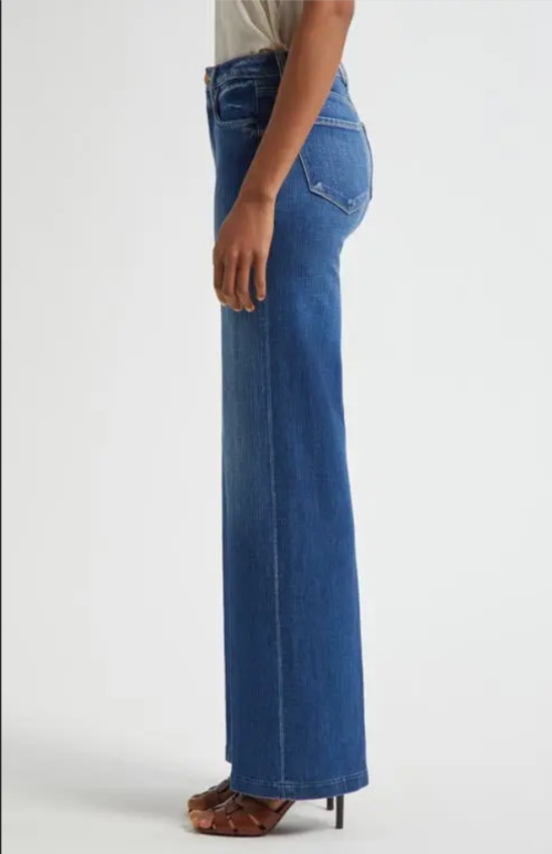 L'Agence Clayton High Rise Wide Leg Jeans MSRP $295