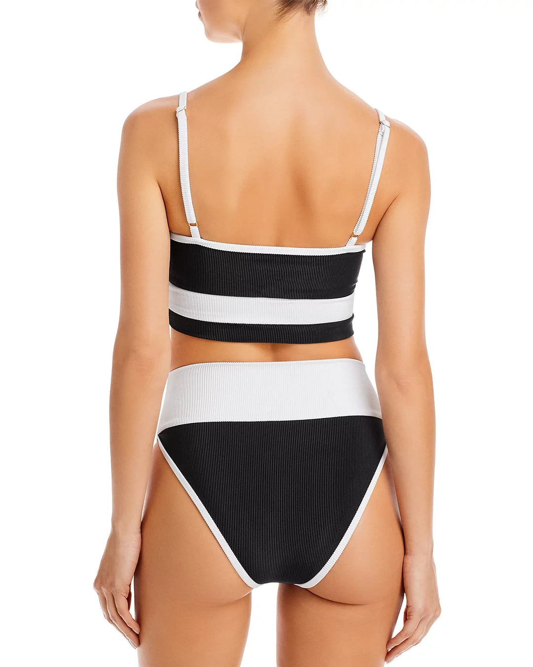 Beach Riot Eva Colorblock Rib Bikini Top MSRP $98