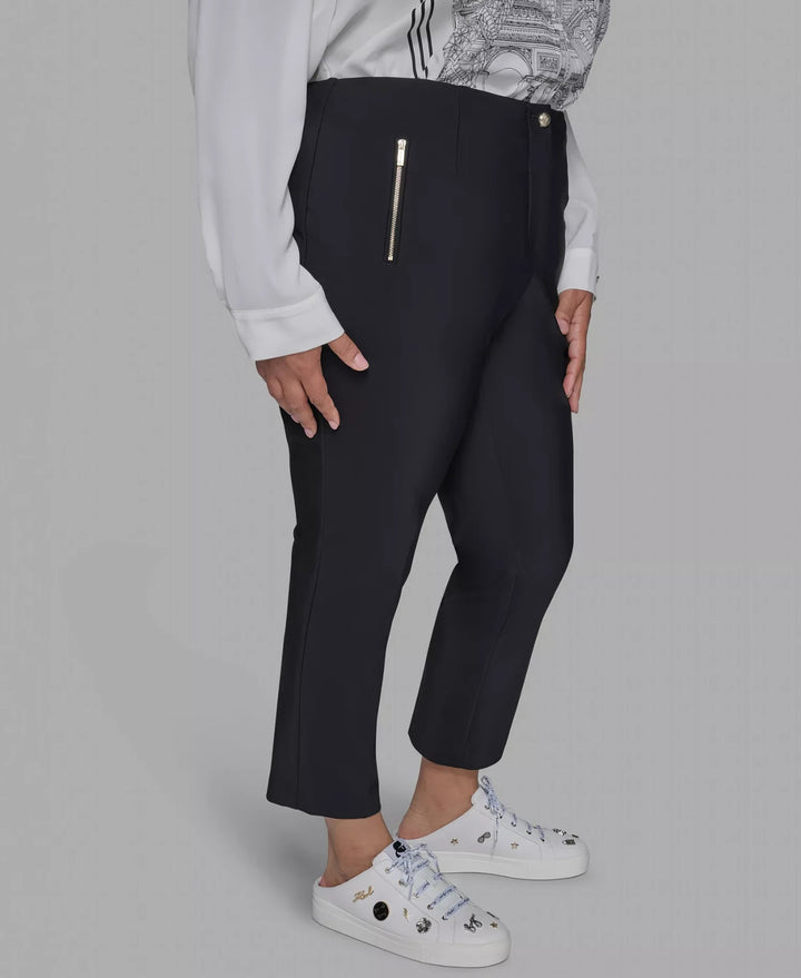 KARL LAGERFELD PARIS Plus Size Zip-Pocket Slim Pants MSRP $119