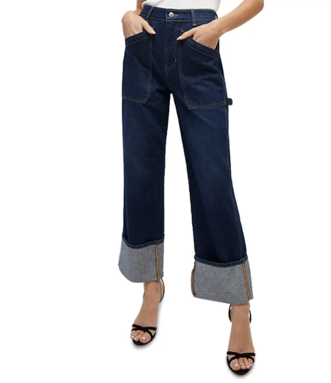Veronica Beard Dylan High Rise Cuffed Ankle Straight Jeans MSRP $328