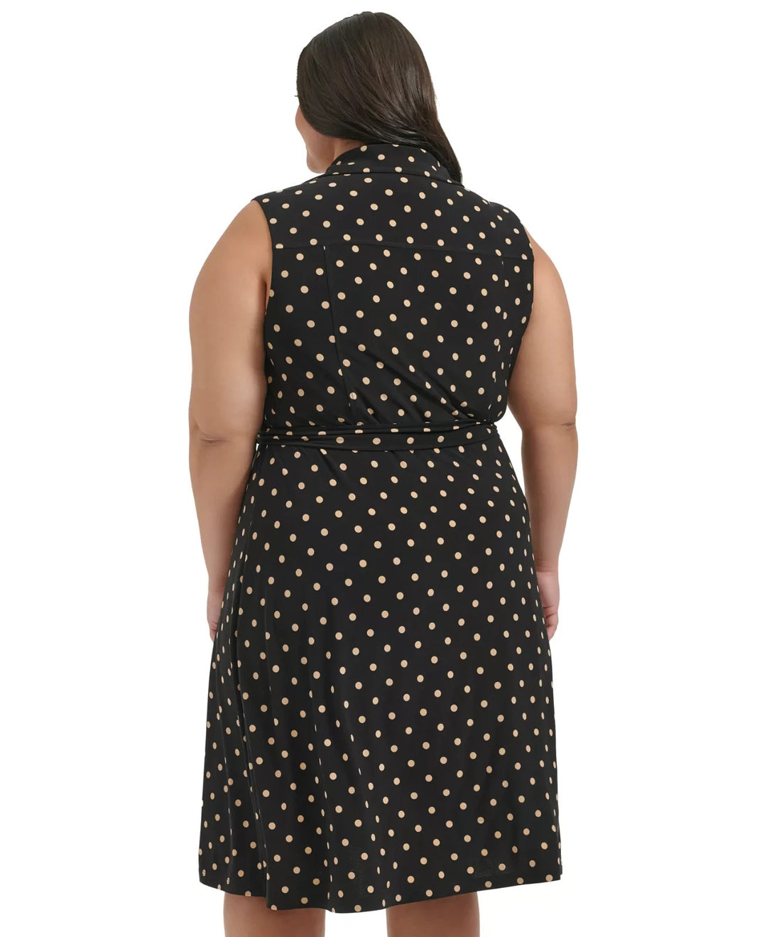 Tommy Hilfiger Plus Size Classic Dot Print Jersey Midi Dress