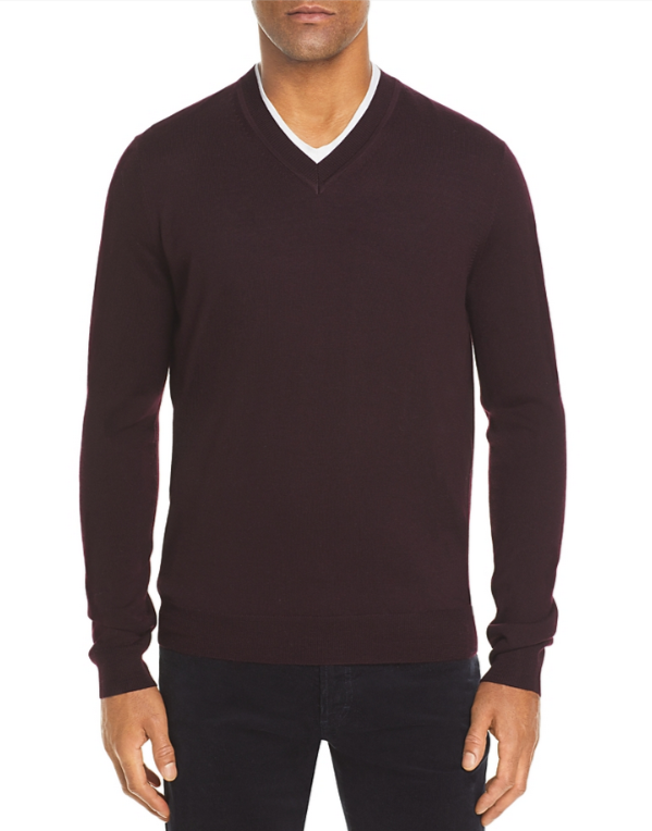 The Men Store V-Neck Merino Wool Sweater MSRP $88