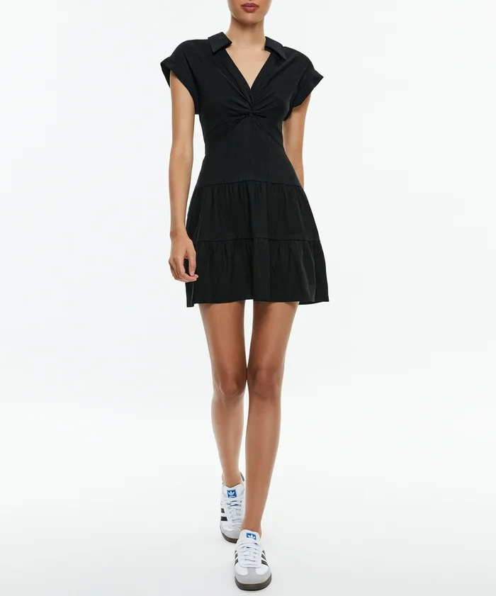 Alice and Olivia Mila Twist Front Dress MSRP $350
