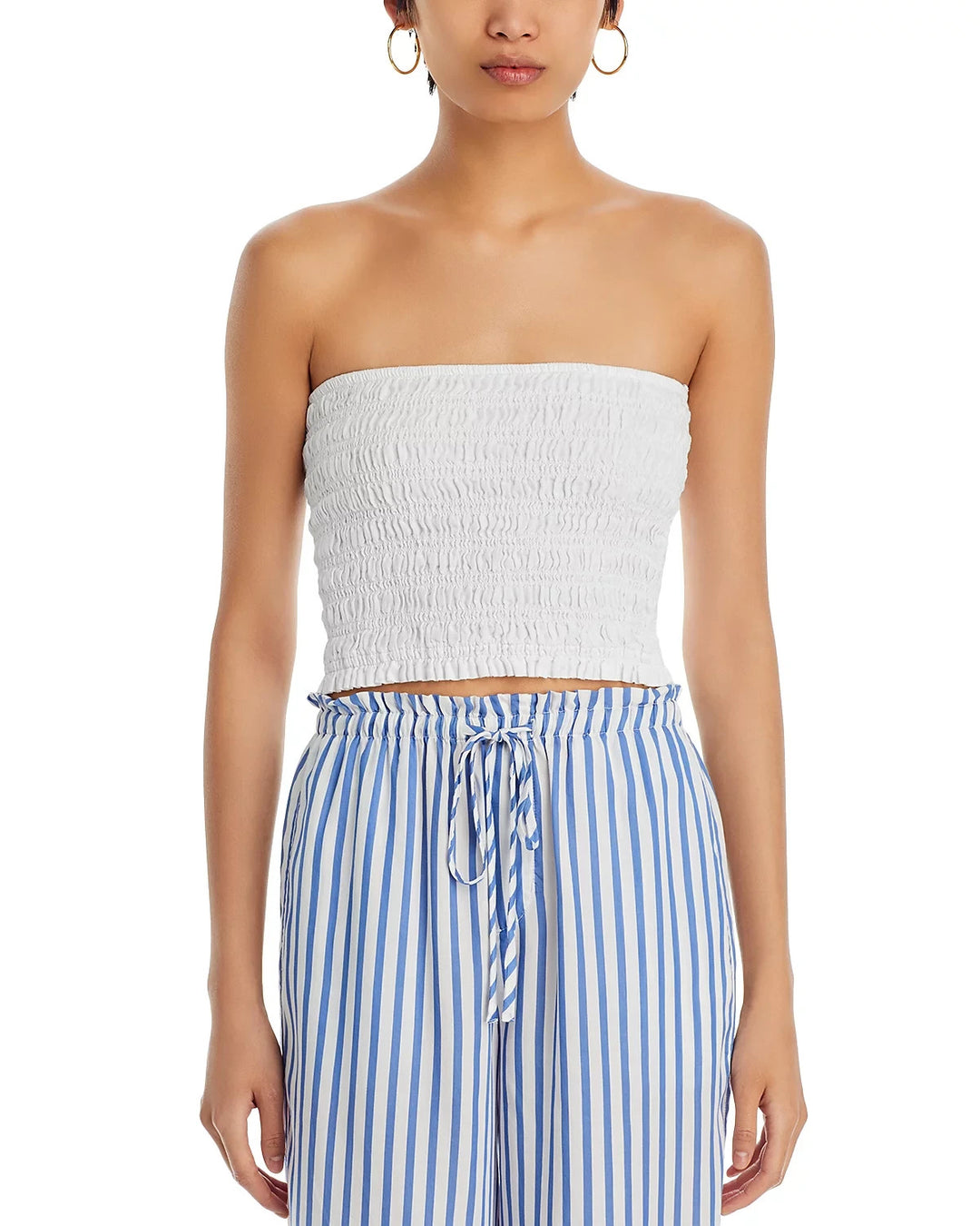 Bella Dahl Smocked Linen Tube Top MSRP $136