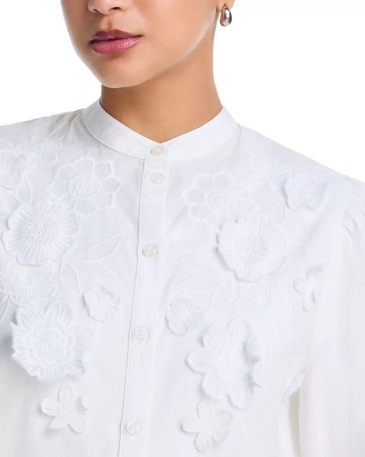 Essentiel Antwerp Embroidered Puffed Sleeve Blouse MSRP $285