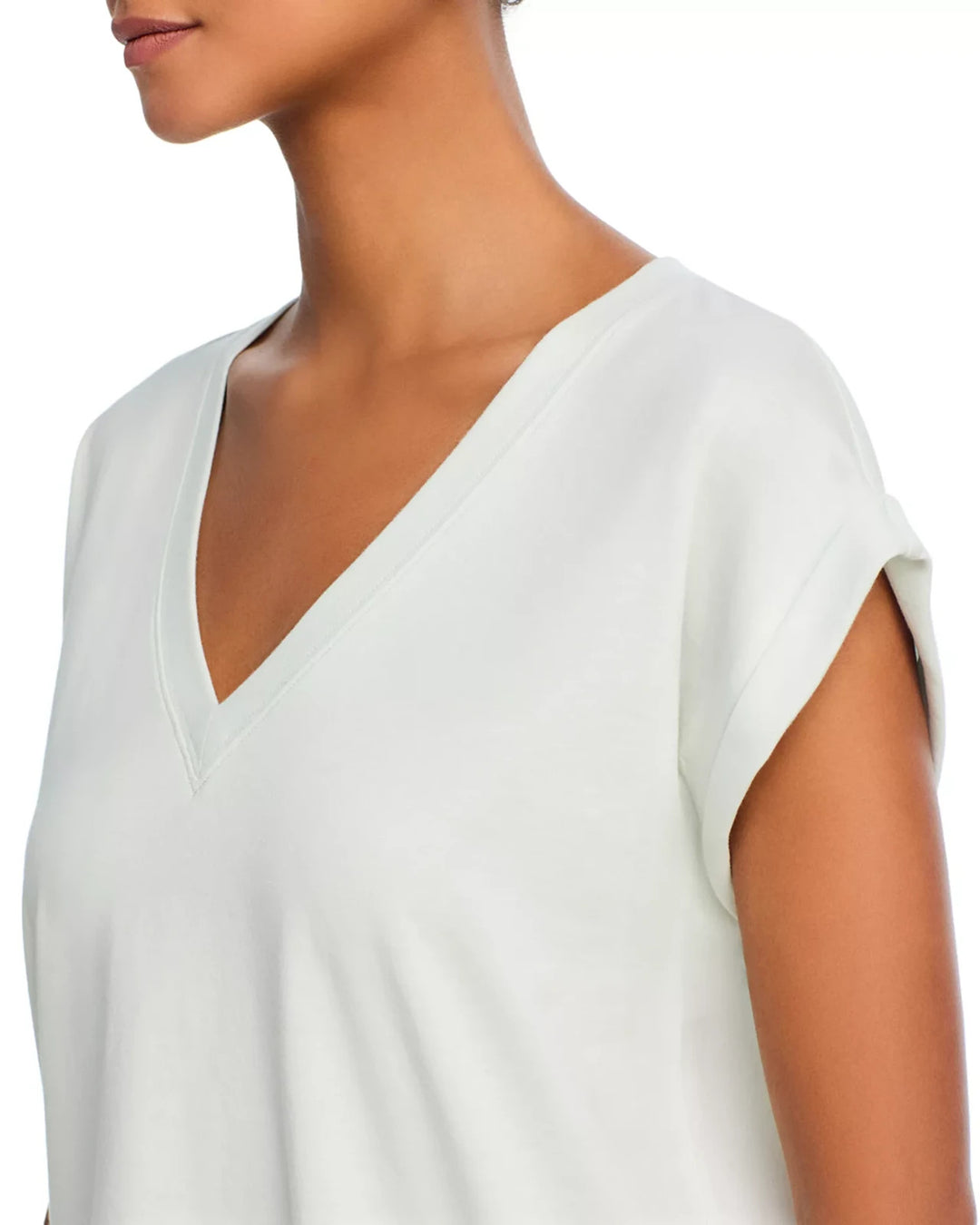 FRAME Easy Cotton V Neck Tee MSRP $128