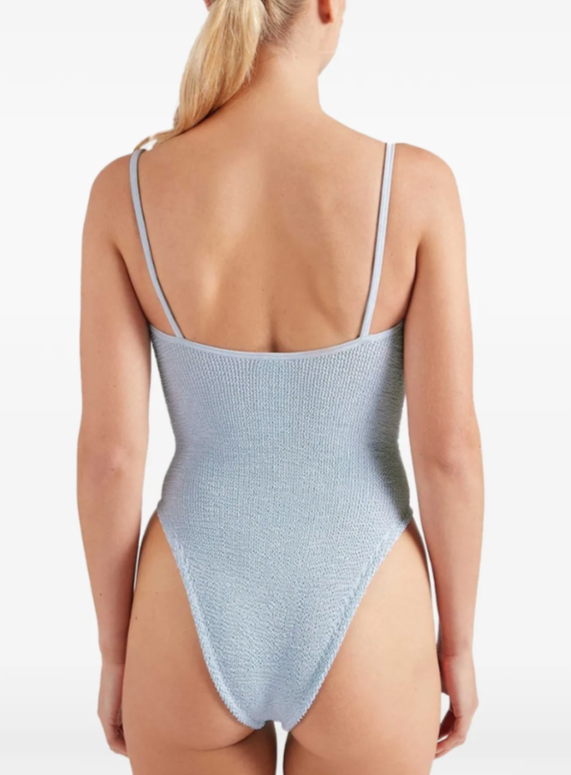 Hunza G Mia Beaded One Piece Swimsuit MSRP $285