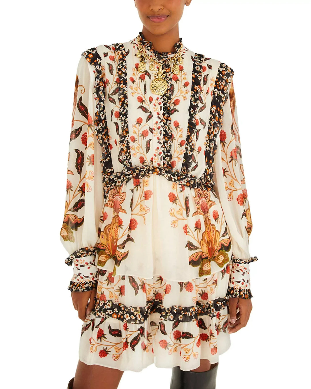 Farm Rio Berry Garden Mini Dress MSRP $320