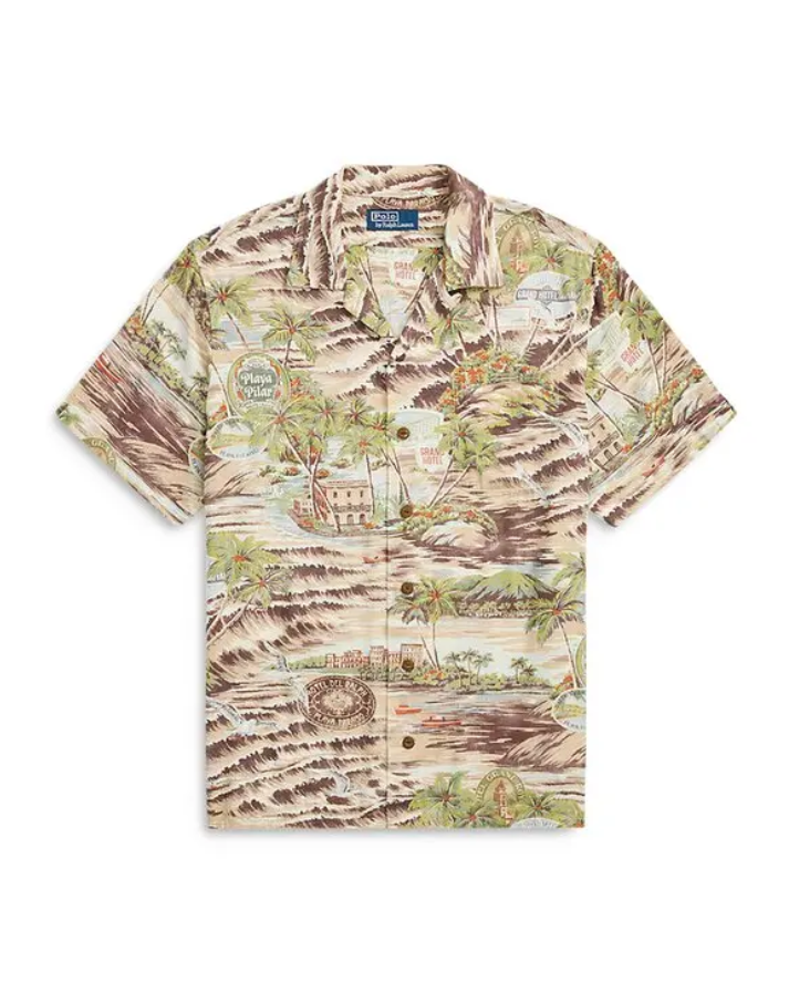 POLO Ralph Lauren Classic Fit Printed Camp Shirt MSRP $168