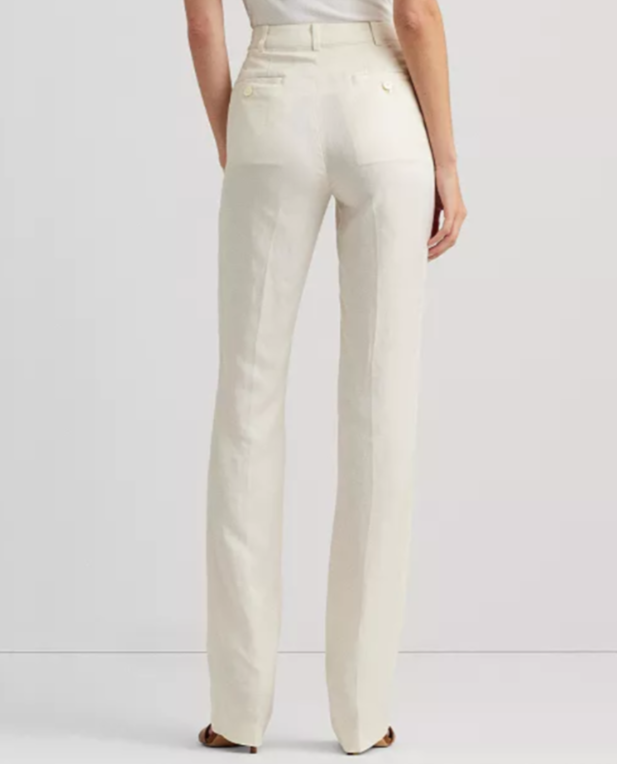 Lauren Ralph Lauren Linen-Blend Twill Pants MSRP $165