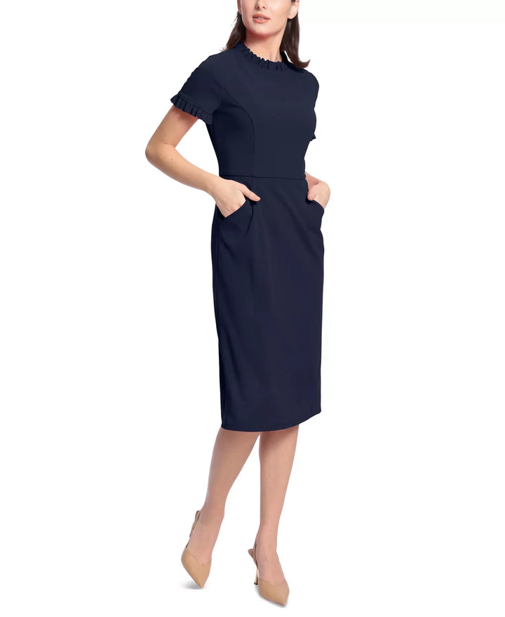 Maggy London Women's Ruffled-Trim Sheath Dress MSRP $ 118