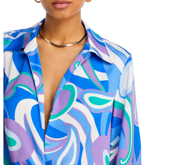 Ramy Brook Retro Printed Penny Dress MSRP $485 Size XL # 10B 2653 New