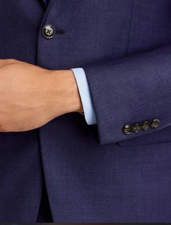 Robert Graham Modern Fit Purple Sharkskin Suit Jacket MSRP $598