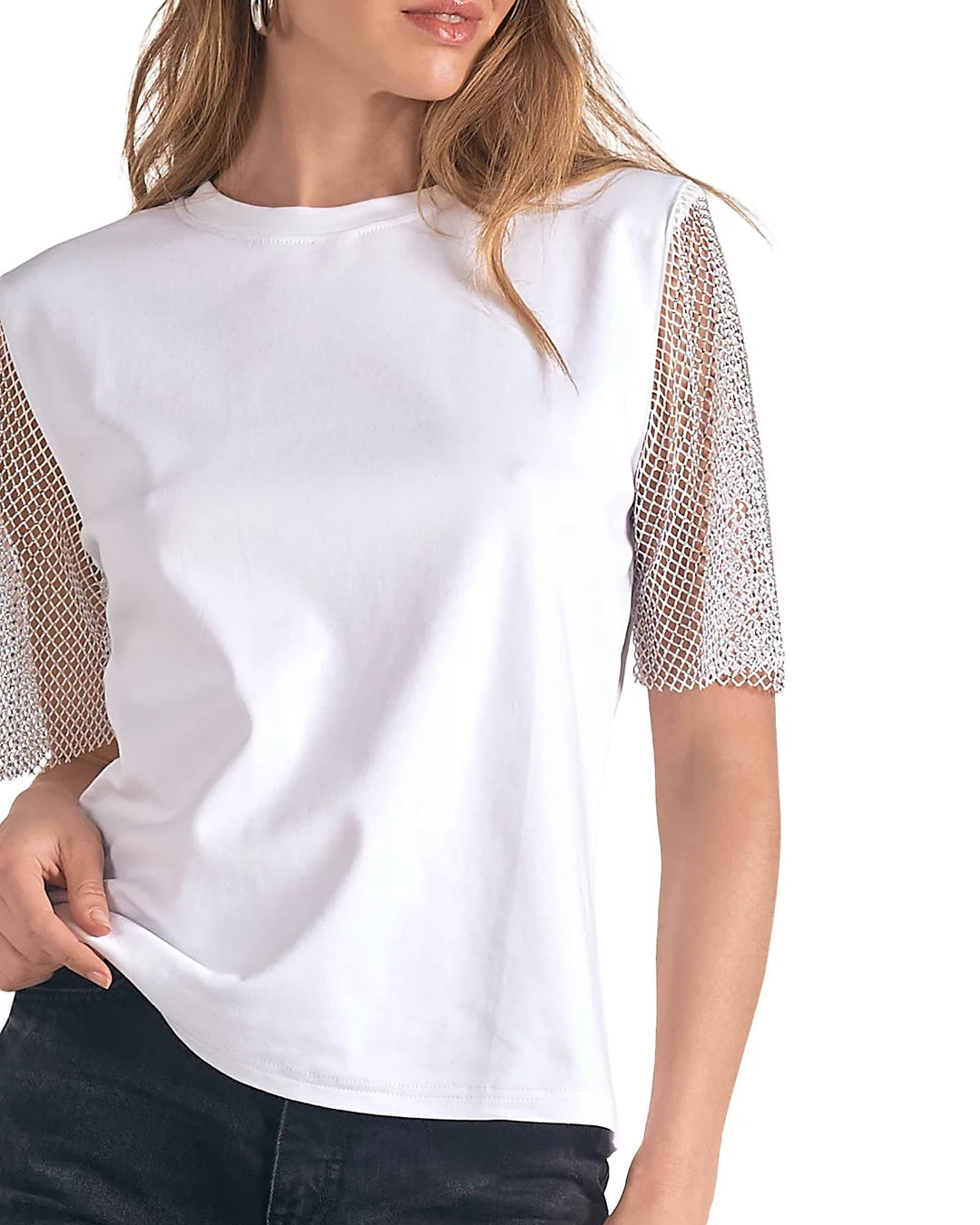 Elan Mesh Sleeve Tee MSRP $95