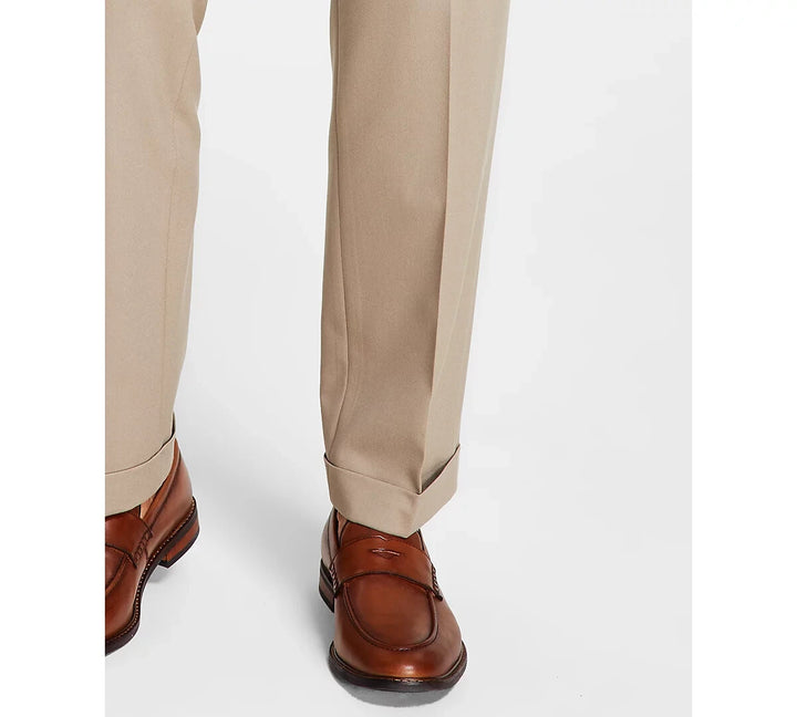Michael Kors Men's Pleated Solid Classic Fit Pants MSRP $95
