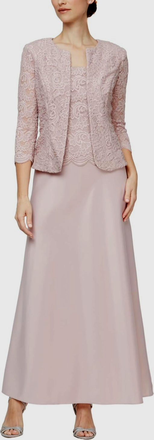 Alex Evenings Lace Jacket & Lace-Top Gown MSRP $229