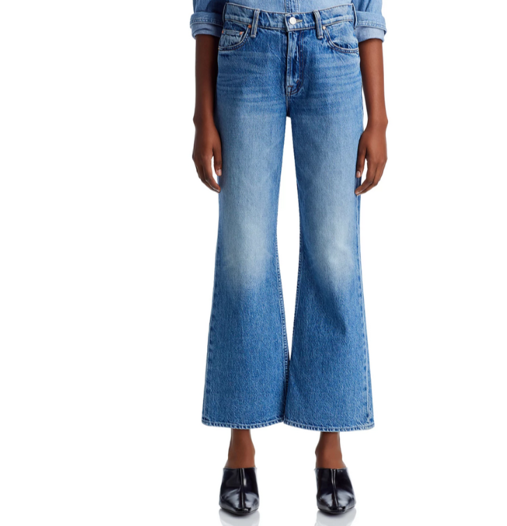 MOTHER The Bookie Flooded Wide Leg Jeans MSRP $268