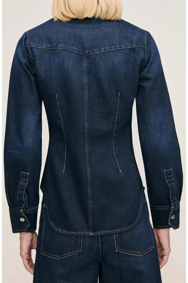 DL1961 Ines Denim Button-Up Shirt MSRP $199