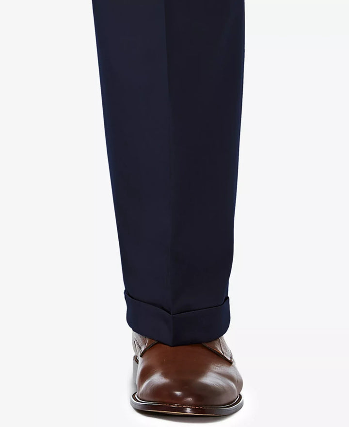 Haggar Men's Big & Tall Premium Comfort  Classic-Fit  Pleated Dress MSRP $80