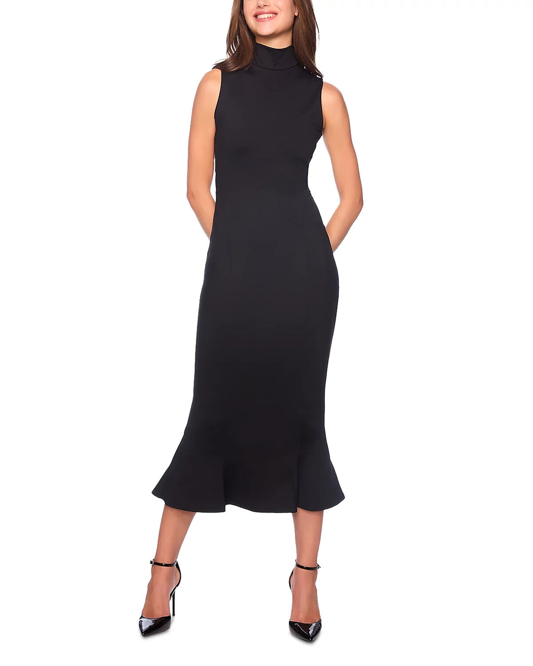 Susana Monaco Mock Neck Trumpet Dress MSRP $218
