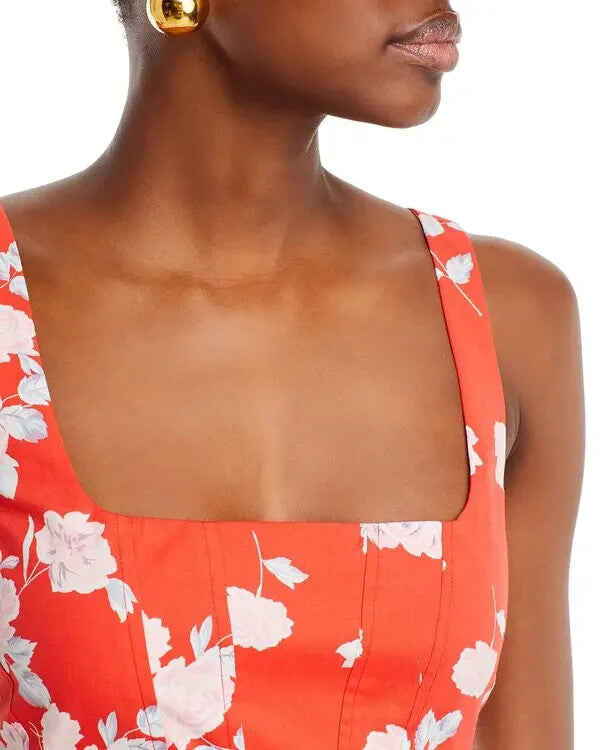 WAYF Desi Corset Midi Dress MSRP $128