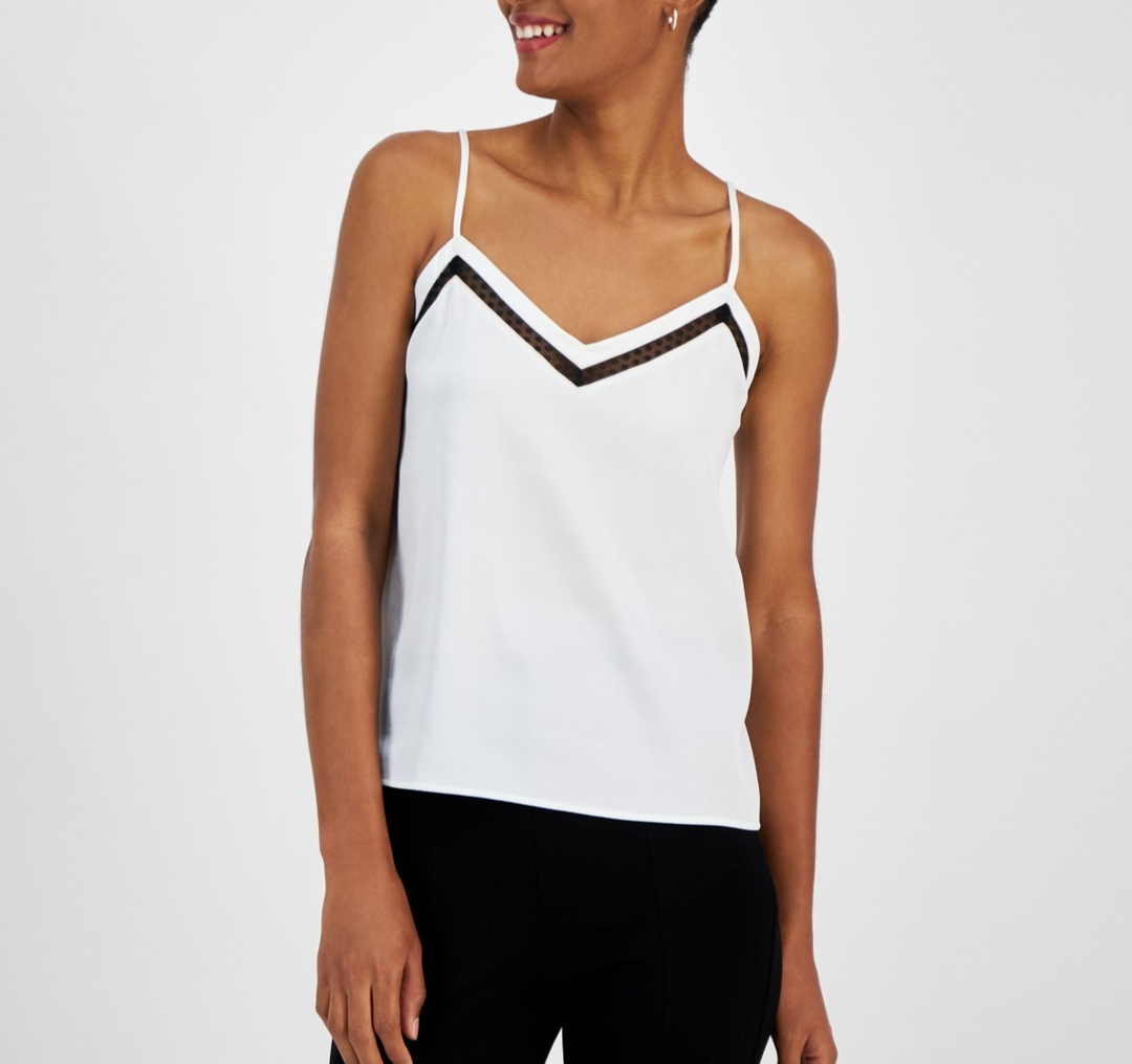 BOSS Orange Women's Lace-Inset V-Neck Camisole MSRP $88