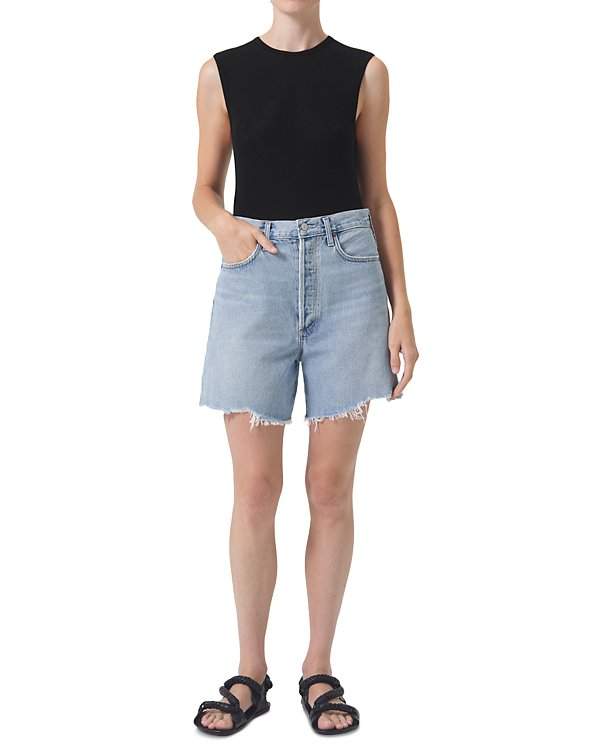 AGOLDE Stella High Rise Baggy Denim Shorts MSRP $158