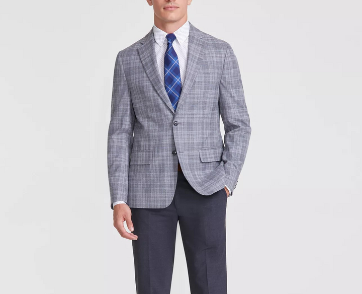 Tommy Hilfiger Men's Modern-Fit Plaid Sport Coat MSRP $295