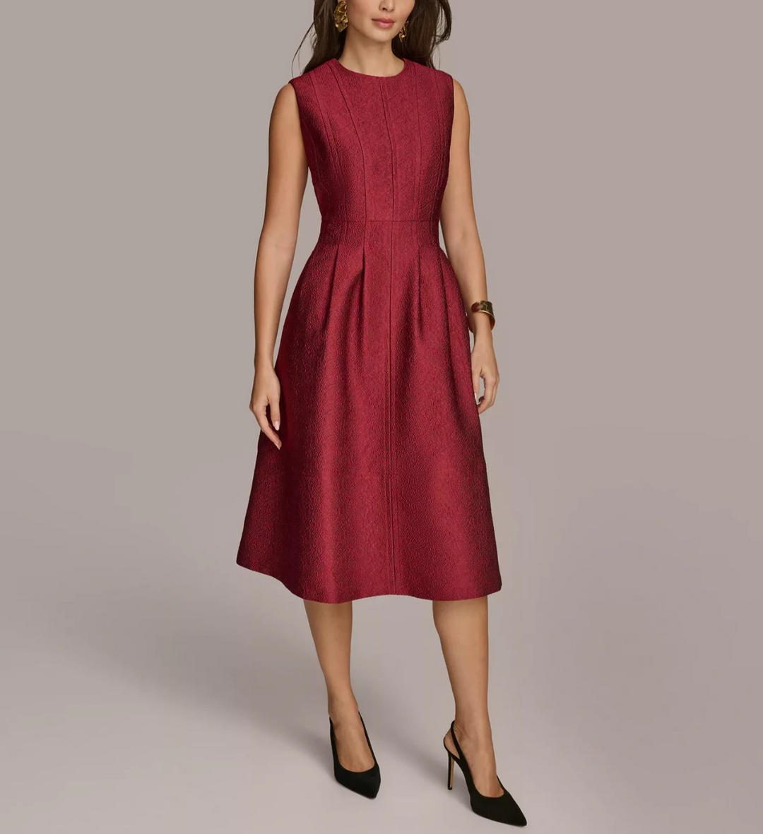 Donna Karan New York Jacquard Midi Dress MSRP $199