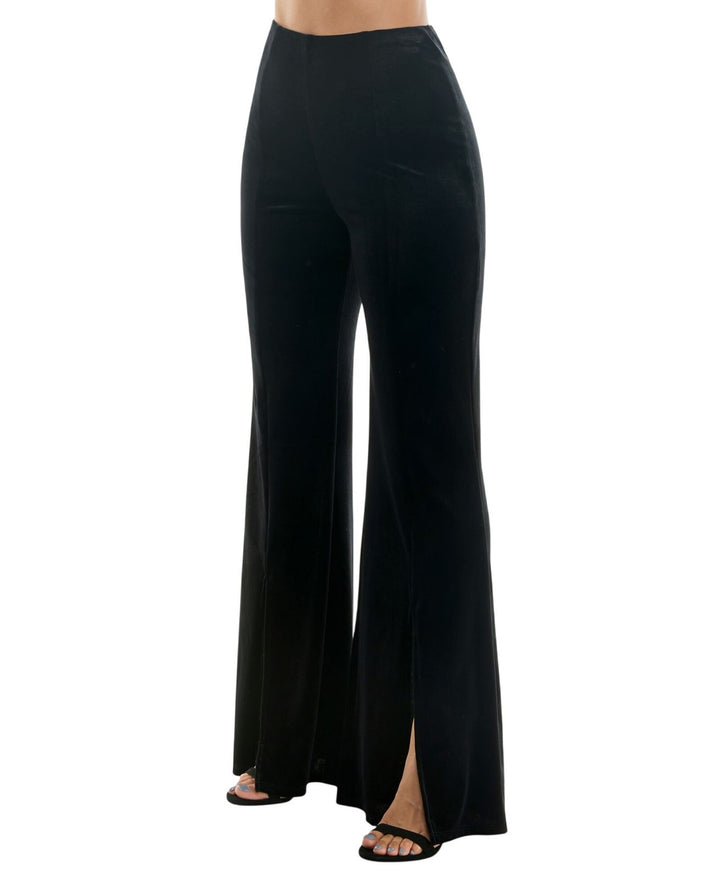 Alex & Sophia Juniors' Velvet Pull-On Front-Slit Pants MSRP $59