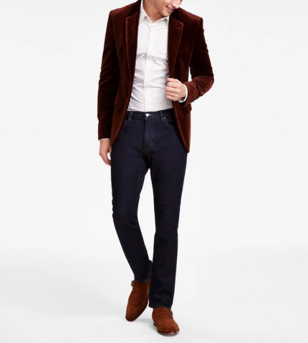 HUGO by Hugo Boss Modern-Fit Velvet Dinner Jacket MSRP $445