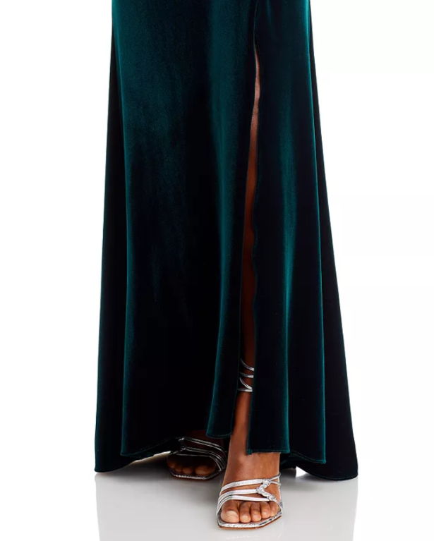 AQUA Velvet Strapless Gown MSRP $268