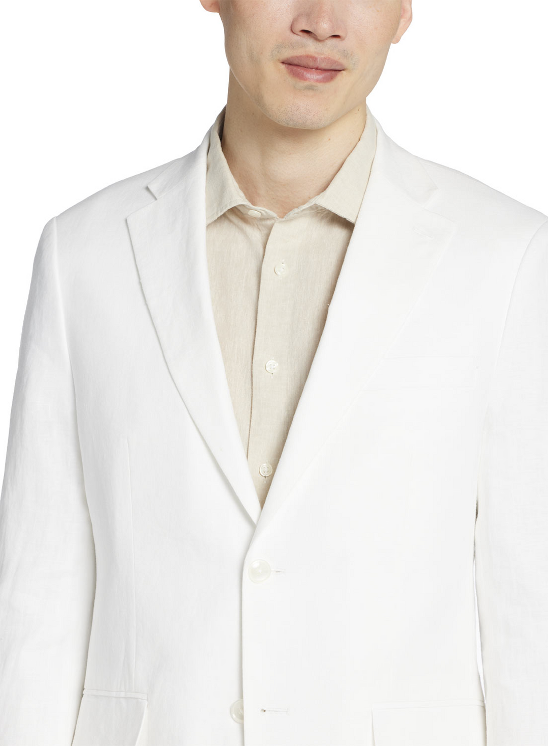 Bar III Men's Slim-Fit White 100% Linen Suit Jacket MSRP $360