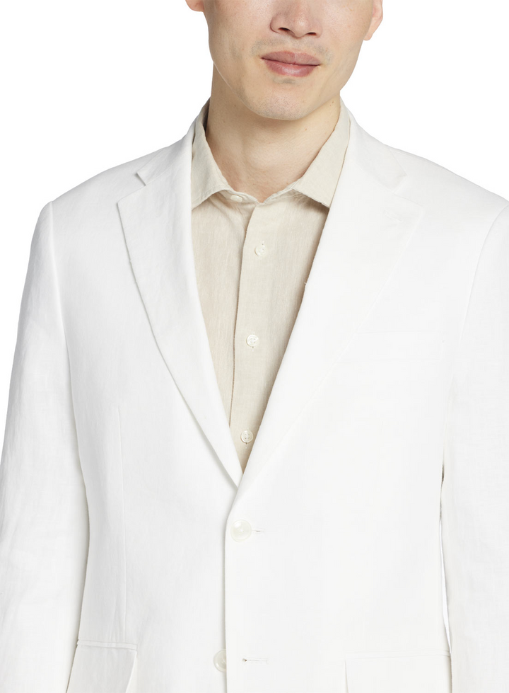 Bar III Men's Slim-Fit White 100% Linen Suit Jacket MSRP $360