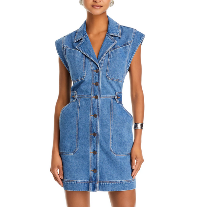 Veronica Beard Jax Denim Dress MSRP $398