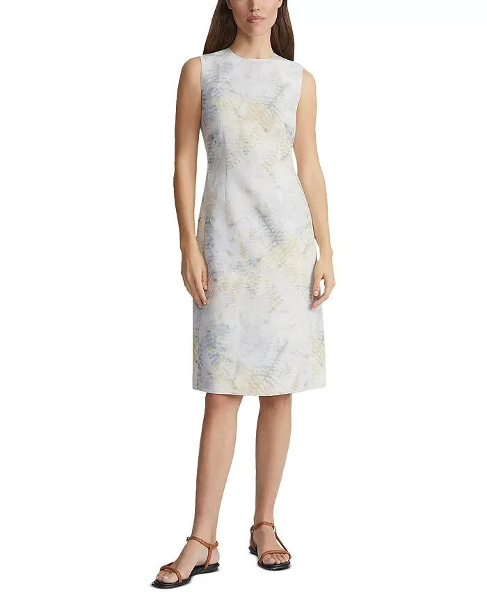 Lafayette 148 New York Harpson Leaf Print Dress MSRP $1198 Size 4