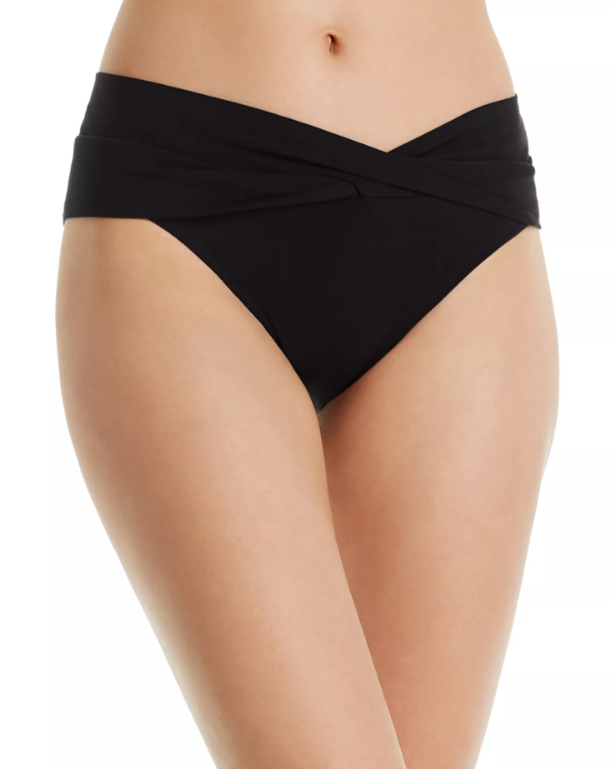 Robin Piccone Ava Solid Twist-Front Bikini Bottom MSRP $84