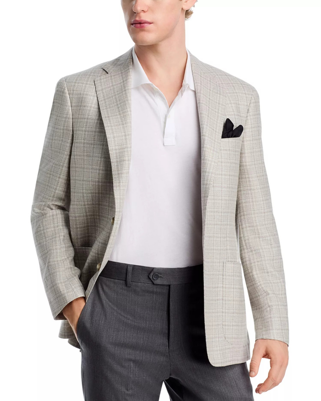 Vince Tonal Check Slim Fit Unstructured Sport Coat MSRP $698