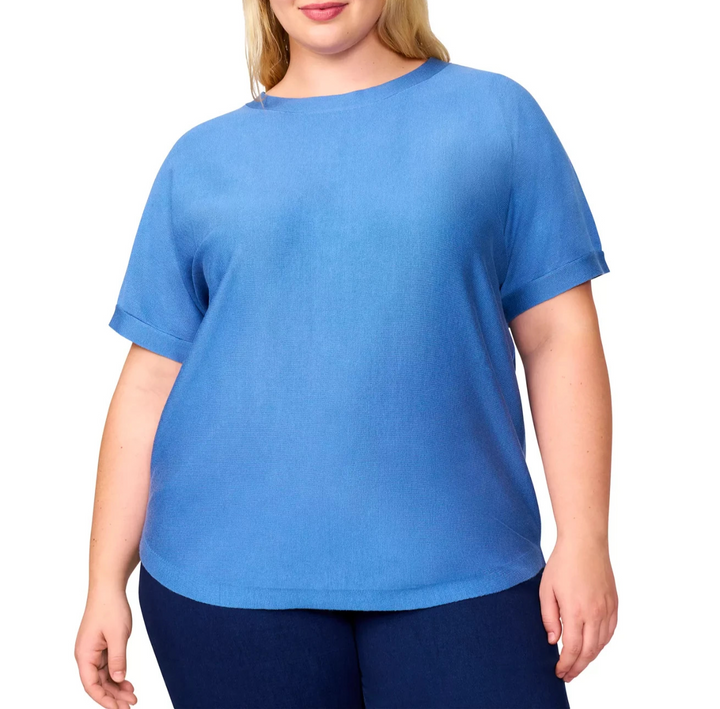 Melissa Paige Plus Size Button-Back Dolman-Sleeve Sweater MSRP $51.50