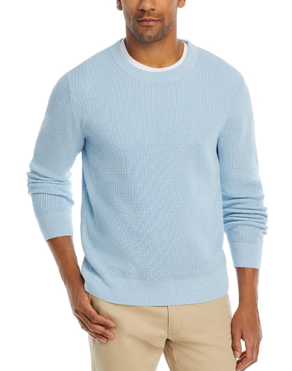 The Men's Store Cotton Thermal Crewneck Sweater MSRP $108