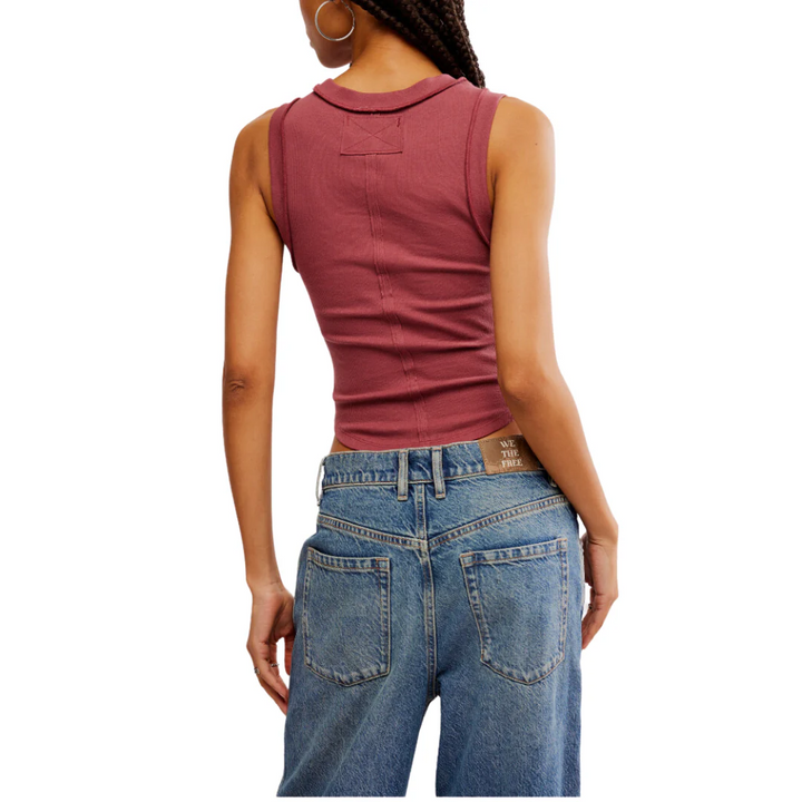 Free People Kate Ribbed Tee MSRP $38