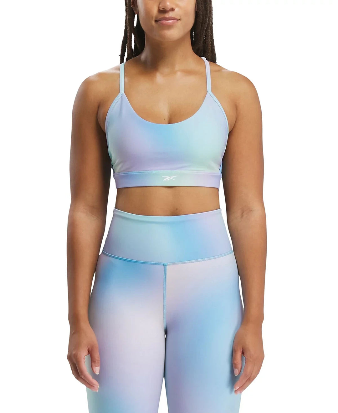 Reebok Lux Bold Ombré Strappy-Back Sports Bra MSRP $45