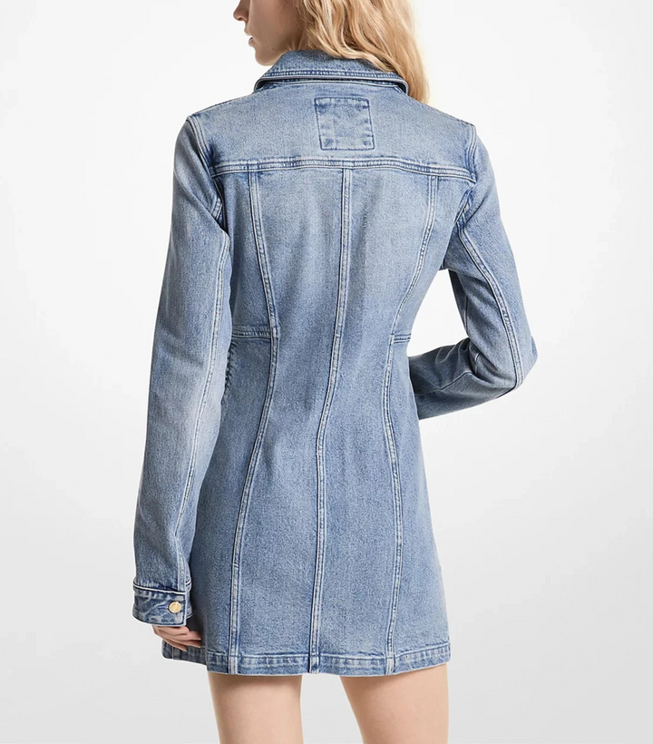 MICHAEL Michael Kors Lace Up Denim Dress MSRP $295