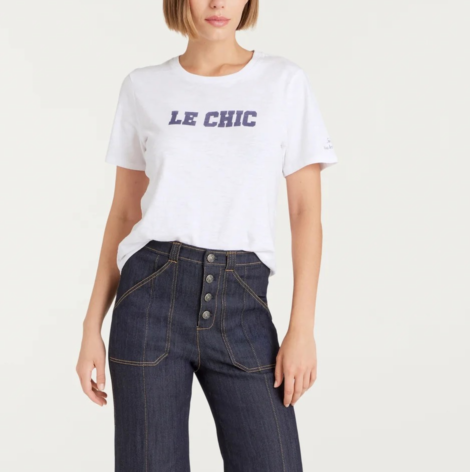 Cinq à Sept Le Chic Cotton Graphic T-Shirt MSRP $95