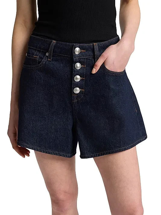 7 For All Mankind Kori Denim A-Line Shorts MSRP $158