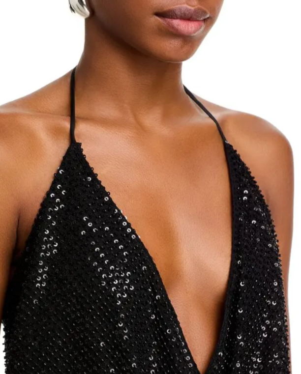 Ramy Brook Sullivan Embellished Halter Top MSRP $275